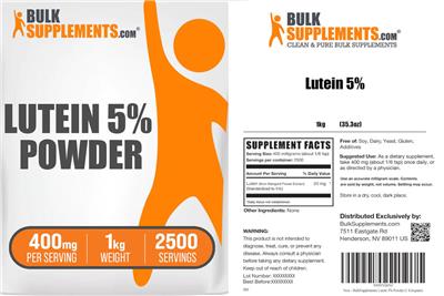 Lutein 5% Powder 400 mg label