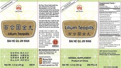 Lilium Teapills label