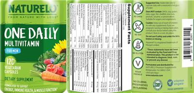 One Daily Multivitamin for Men label