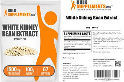 White Kidney Bean Extract Powder 1500 mg label