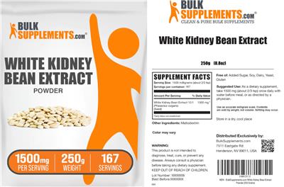 White Kidney Bean Extract Powder 1500 mg label