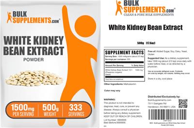 White Kidney Bean Extract Powder 1500 mg label