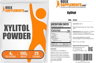 Xylitol Powder 4 g label