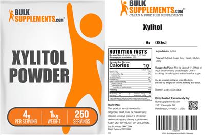 Xylitol Powder 4 g label
