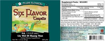 Six Flavor Teapills label