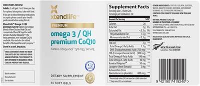 Omega 3/QH Premium CoQ10 label