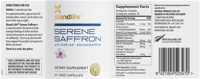 Serene Saffron label