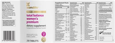 Total Balance Women's Premium label