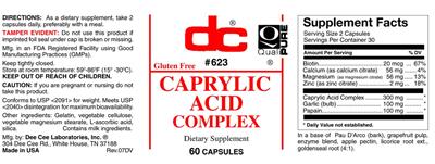 Caprylic Acid Complex label