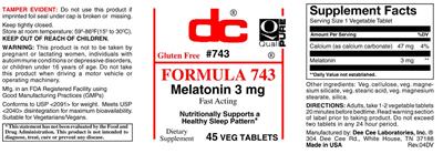 Formula 743 label