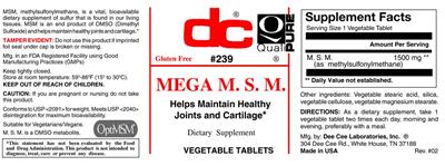 Mega M. S. M. label