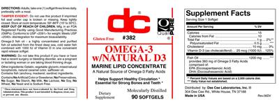 Omega-3 w/Natural D3 label