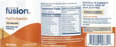 Multivitamin with Iron 45 mg label