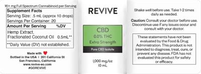 CBD Extra Stength label