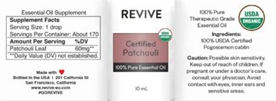 Certified Patchouli label