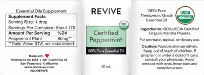 Certified Peppermint label