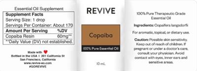 Copaiba label