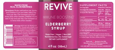 Elderberry Syrup label
