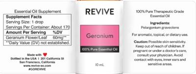 Geranium label