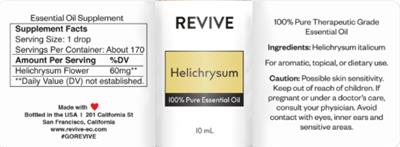 Helichrysum label