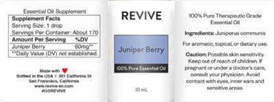 Juniper Berry label