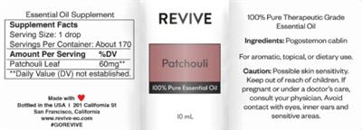 Patchouli label