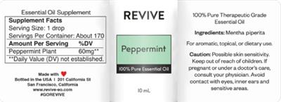 Peppermint label