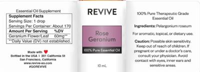 Rose Geranium label
