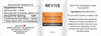 Frankincense (Boswellia sacra) label