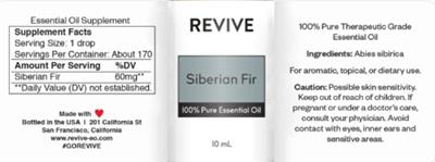 Siberian Fir label