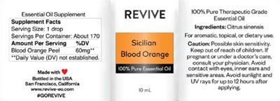 Sicilian Blood Orange label