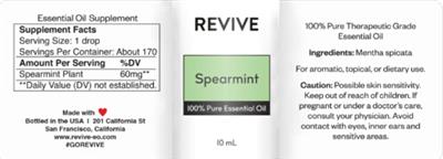 Spearmint label
