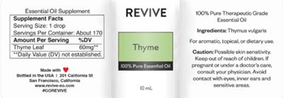 Thyme label