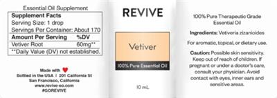 Vetiver label
