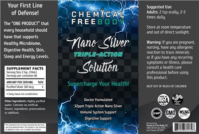 Nano Silver Triple-Action Solution label