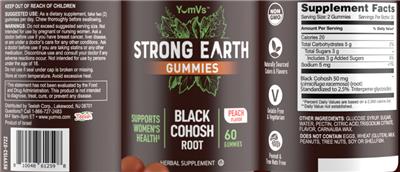 Black Cohosh Root Peach Flavor label