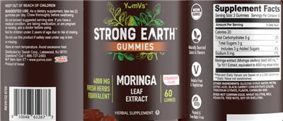 Moringa Strawberry Flavor label
