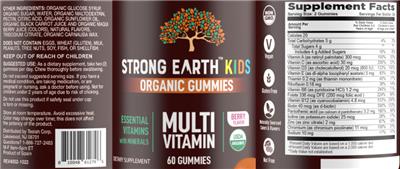 Multi Vitamin Berry Flavor label