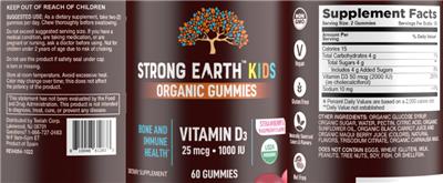 Vitamin D3 25 mcg 1000 IU label