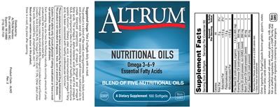 Nutritional Oils label