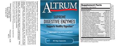 Supreme Digestive Enzymes label