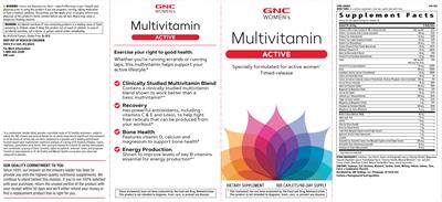 Multivitamin Active label
