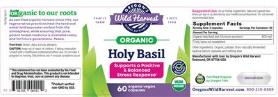 Holy Basil label