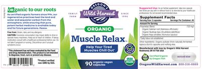 Muscle Relax label