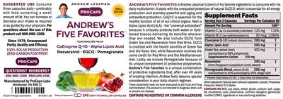 Andrew's Five Favorites label