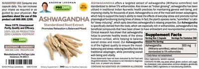 Ashwagandha label