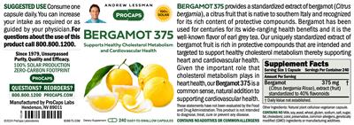 Bergamot 375 label