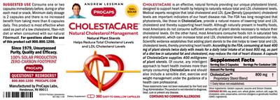 CholestaCare label