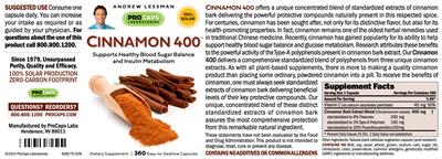 Cinnamon 400 label