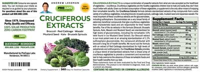 Cruciferous Extracts label